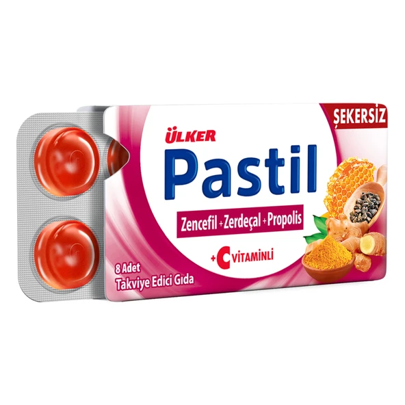 Ülker Pastil Zencefil Zerdeçal Propolis 8'li 22,4 G (8'li Paket) ürün görseli 1