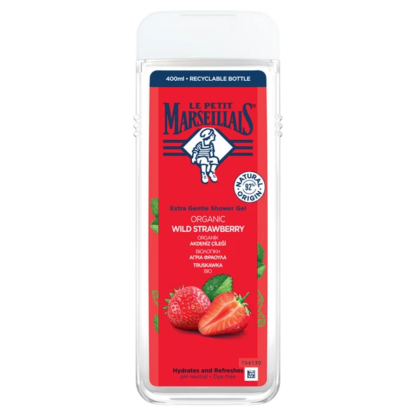 Le Petit Marseillais Duş Jeli Akdeniz Çileği 400 Ml (5'li Paket) ürün görseli 1