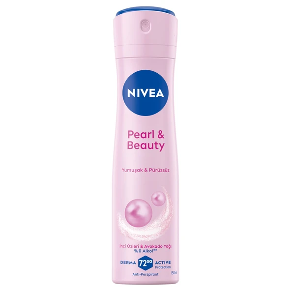 NIVEA Kadın Sprey Deodorant Pearl & Beauty 150 ml (3'li Paket) ürün görseli 1