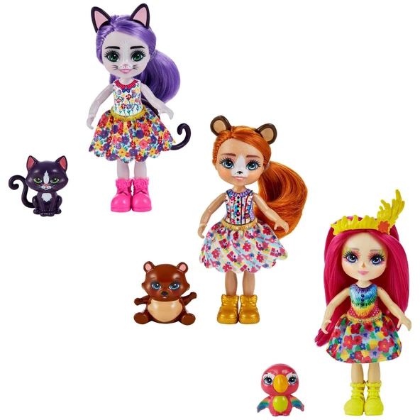 Enchantimals Minik Kız Kardeşler ve Dostları (6'li Paket) ürün görseli 1