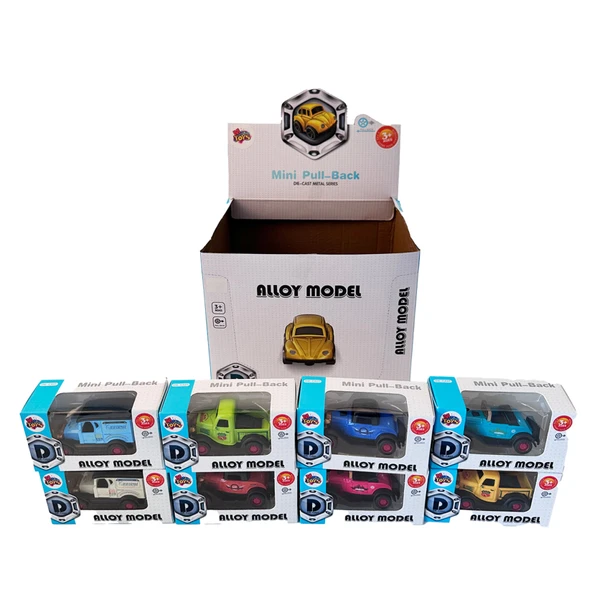 Mtoys Çek Bırak Döküm Araba (2929-10771) (7'li Paket) ürün görseli 1