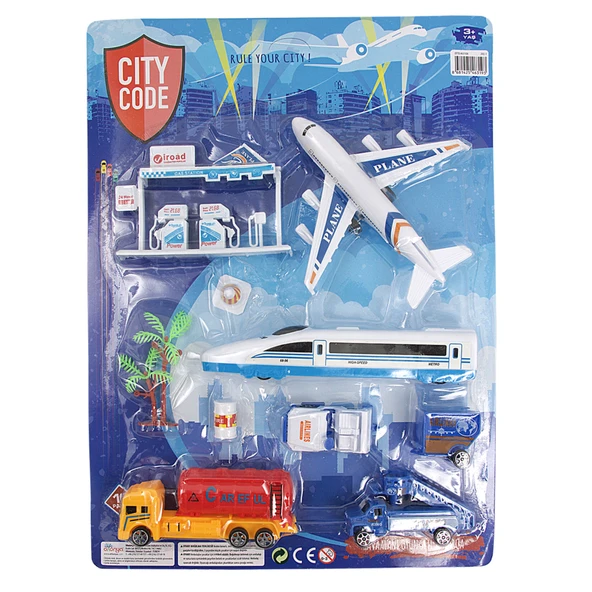 Citycode Havaalanı Oyun Seti 10 Parça (4'li Paket) ürün görseli 1