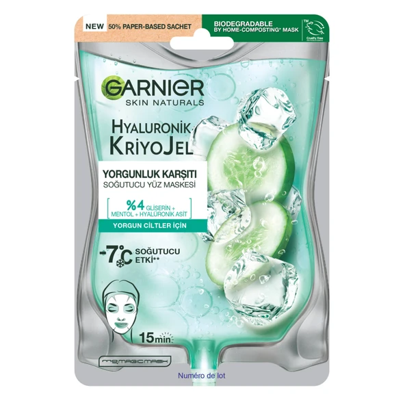 Garnier Hyaluronik Yorgunluk Karşıtı Soğutucu Jel Yüz Maskesi 27 G (6'li Paket) ürün görseli 1