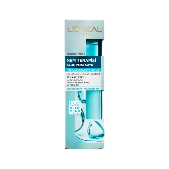 L'Oréal Paris Nem Terapisi Aloe Vera Suyu Normalden Kuruya Ciltler (6'li Paket) ürün görseli 1