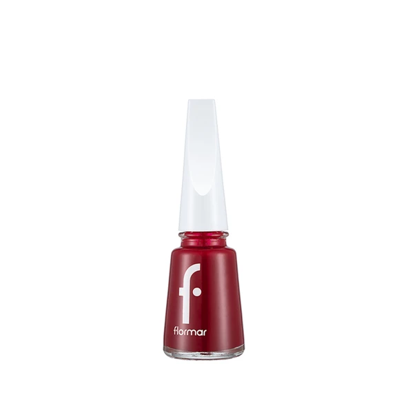 Flormar Nail Enamel Uzun Süre Kalıcı Besleyici Oje - 406 Dark Red (5'li Paket) ürün görseli 1