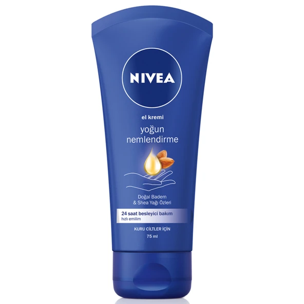 Nivea Kuru Ciltler İçin Yoğun Nemlendirici Badem Yağı El Bakım Kremi 75 Ml (3'li Paket) ürün görseli 1
