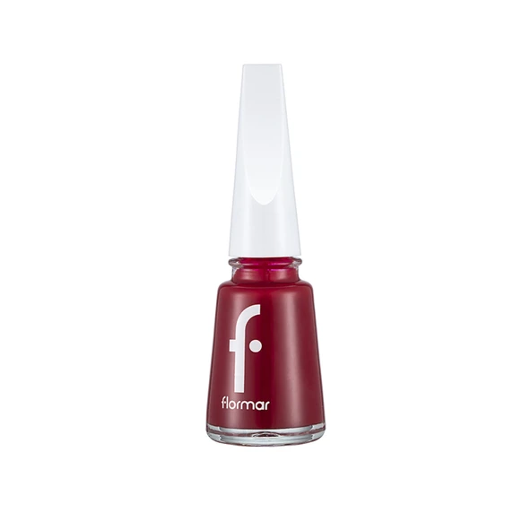 Flormar Nail Enamel Uzun Süre Kalıcı Besleyici Oje - 128 Bordeaux Scream (5'li Paket) ürün görseli 1