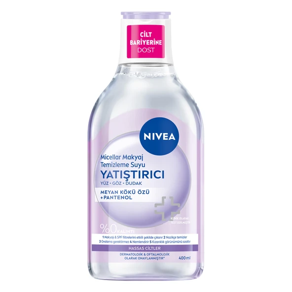NIVEA Micellar Makyaj Temizleme Suyu Yatıştırıcı Yüz,Göz ve Dudak için 400 ml (6'li Paket) ürün görseli 1