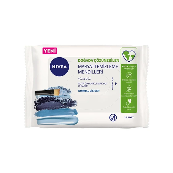 NIVEA 3'ü1 Arada Canlandırıcı Makyaj Temizleme Mendilleri Normal ve Karma Ciltler 25 Adet (5'li Paket) ürün görseli 1