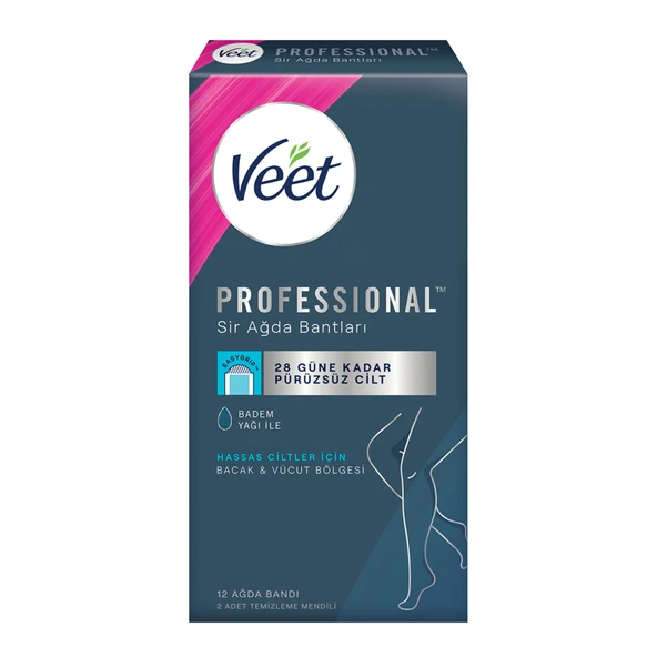 Veet Professional Ağda Bantları Hassas Ciltler 12'li (8'li Paket) ürün görseli 1