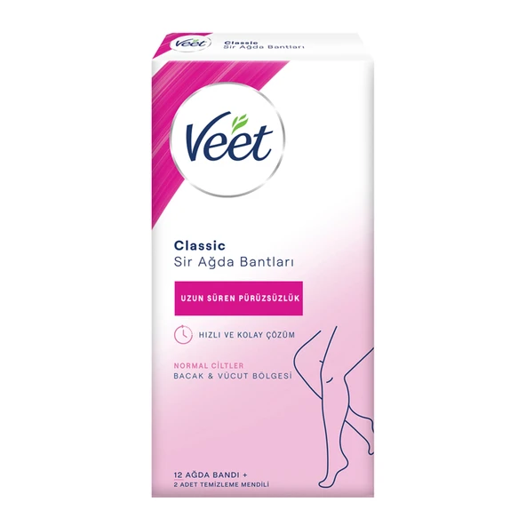 Veet Klasık Ağda Bandı 12'li (8'li Paket) ürün görseli 1
