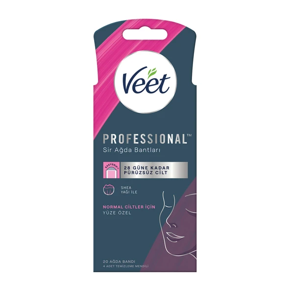Veet Professional Yüze Özel Ağda Bandı Normal 20'li (3'li Paket) ürün görseli 1