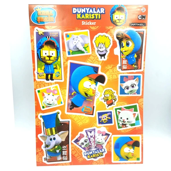 Artikel Kral Şakir Sticker 17 x 25 Cm (8'li Paket) ürün görseli 1
