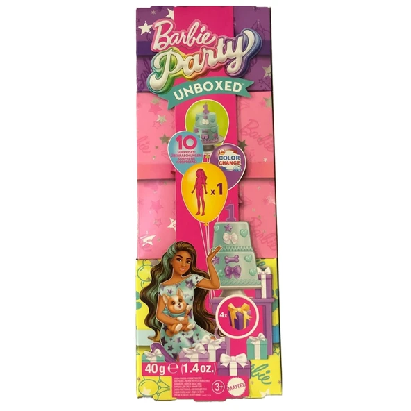 Barbie Party Unboxed Köpeğimin Doğum Günü Serisi (6'li Paket) ürün görseli 1