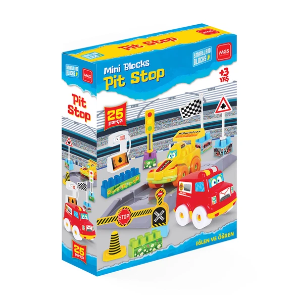 Mgs Toy Factory Smartland Blocks Pit Stop (5'li Paket) ürün görseli 1