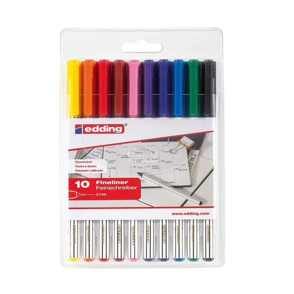 Edding 89 Ofis Kalemi 10'lu Blister (8'li Paket) ürün görseli 1