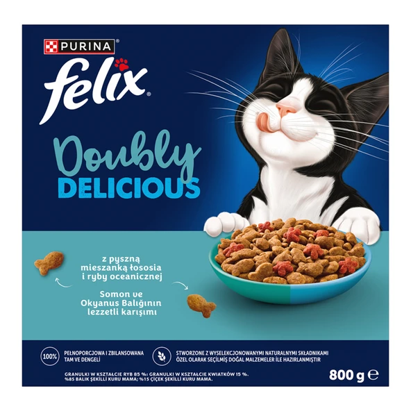 Felix Doubly Delicious Çifte Lezzet Balıklı 800 G (7'li Paket) ürün görseli 1