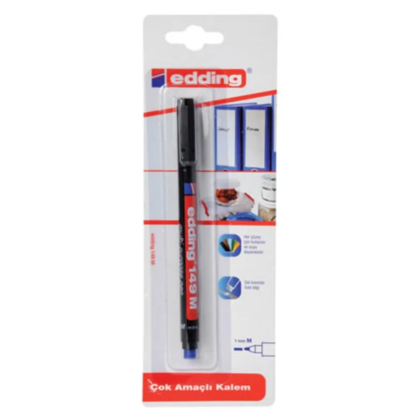 Edding Asetat Kalemi Siyah (5'li Paket) ürün görseli 1