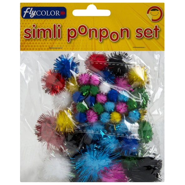 Fly Simli Pon Pon Karışık 50'Li Paket (6'li Paket) ürün görseli 1