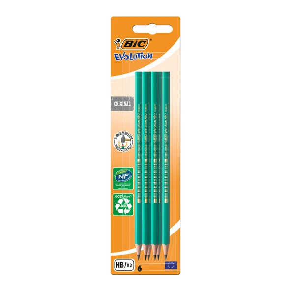 Bic Evolution 650 Kurşun Kalem 6'lı (7'li Paket) ürün görseli 1