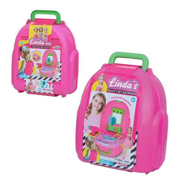 Dede Oyuncak Linda'nın Güzellik Set Sırt Çantası (2'li Paket) ürün görseli 1