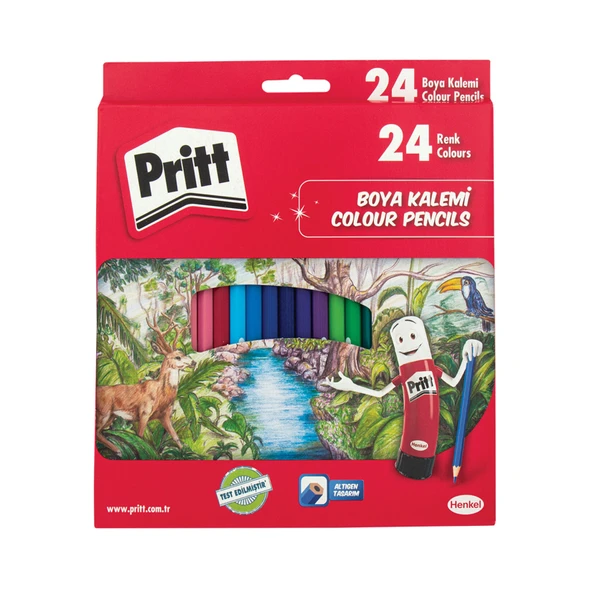 Pritt Hexagonal Uzun Karton Kutu Kuru Boya 24'lü (6'li Paket) ürün görseli 1