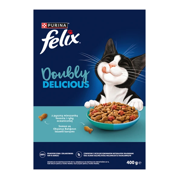 Felix Doubly Delicious Çifte Lezzet Balıklı 400 G (5'li Paket) ürün görseli 1