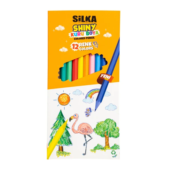 Silka Shiny 12 Renk Kuru Boya Kalem (6'li Paket) ürün görseli 1