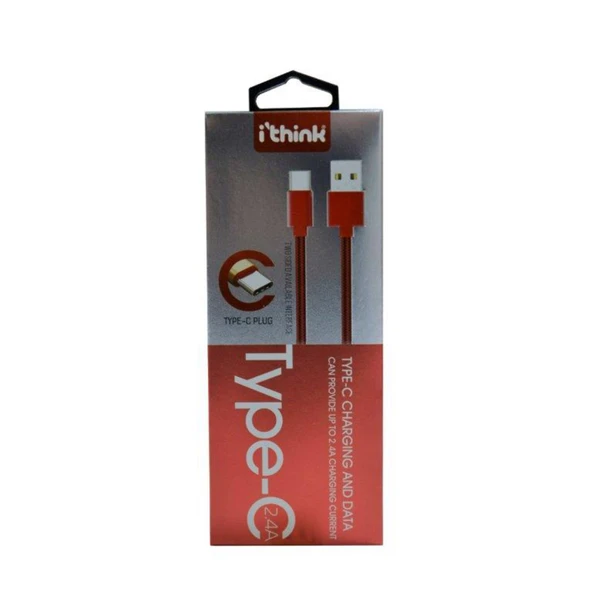 i'think Gold Örgülü USB-A to USB-C Kablo 1 M (K60C) (7'li Paket) ürün görseli 1