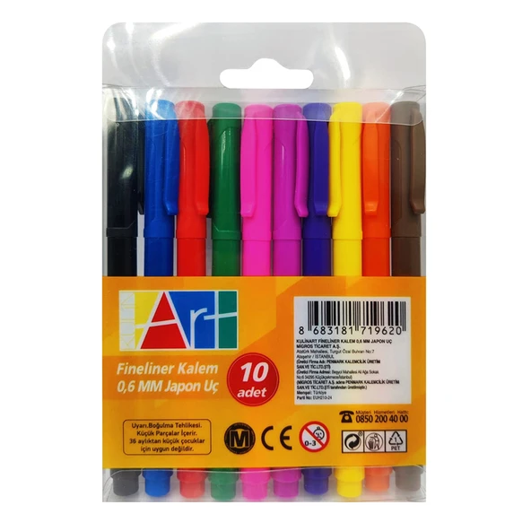 Kulinart Fineliner Kalem 10 Adet (6'li Paket) ürün görseli 1