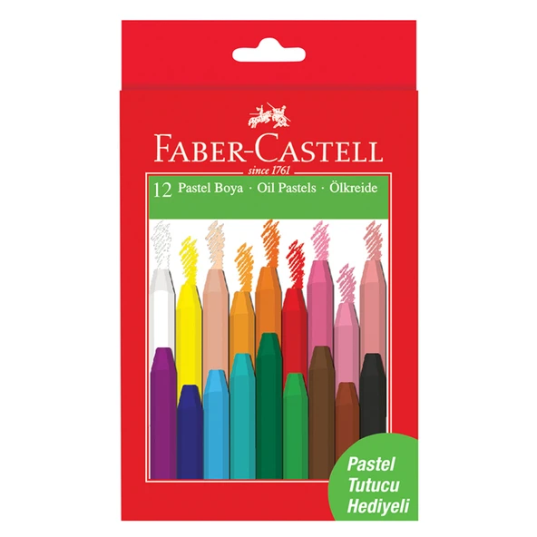 Faber Castell Pastel Boya 12'li Set Hediyeli (8'li Paket) ürün görseli 1