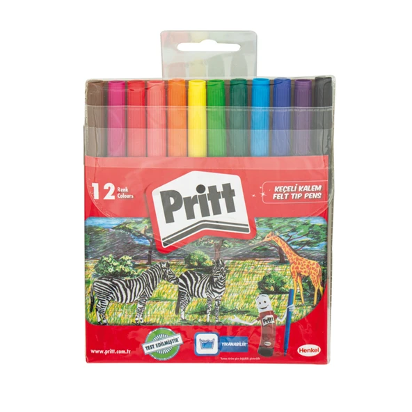 Pritt Keçeli Kalem 12'li (3'li Paket) ürün görseli 1
