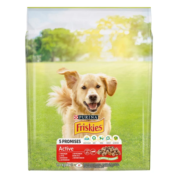 Friskies Etli Aktif Köpek 2.4 Kg (8'li Paket) ürün görseli 1