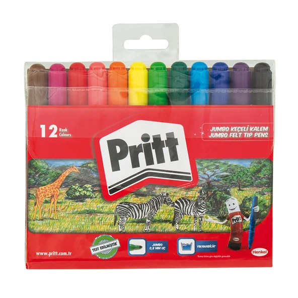 Pritt Jumbo Keçeli Kalem 12'li (8'li Paket) ürün görseli 1