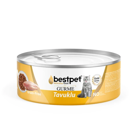 Bestpet Gurme Tavuklu Soslu Yetişkin Kedi Konservesi 85 G (7'li Paket) ürün görseli 1