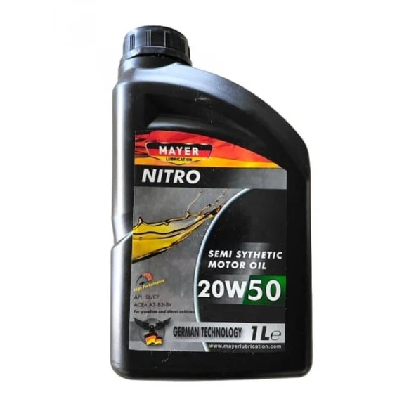 MAYER Nitro 20w50 Motor Yağı 1 Litre ürün görseli 1