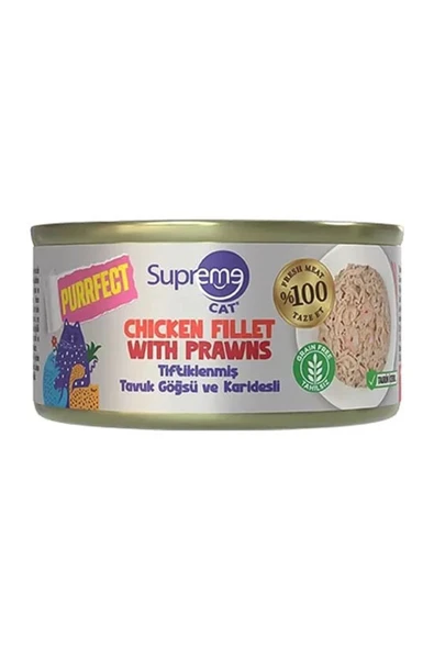 Supreme Kedi Yaş Maması Tiftik. Tavuk,Karides 70 G ürün görseli 1