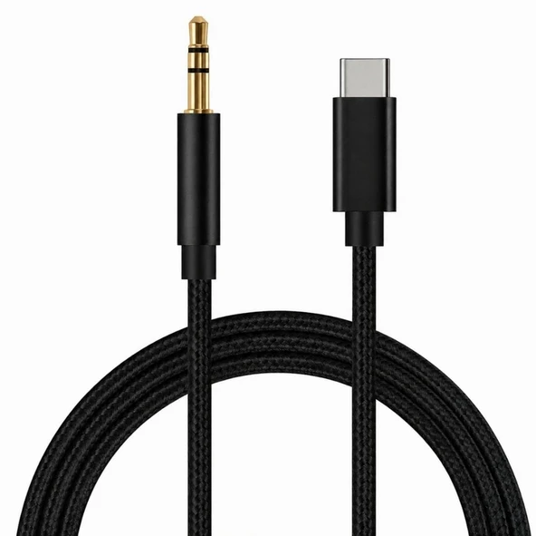 SChitec Type-C to 3.5mm Aux Ses Kablosu 1m Siyah HG/AXC-11 ürün görseli 1