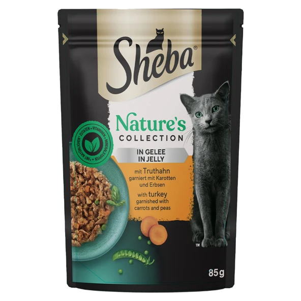 Sheba Havuç Ve Bezelye İle Garnitür Hindi Yaş Mama 85 G (7'li Paket) ürün görseli 1
