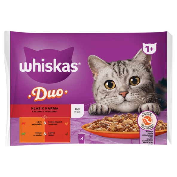 Whiskas Tasty Duo Klasik Karma 4 X 85 G (7'li Paket) ürün görseli 1