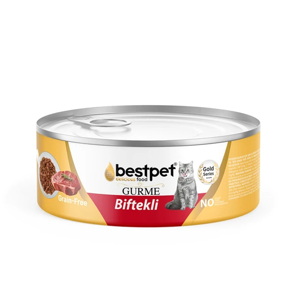 Bestpet Gurme Sığır Etli Soslu Yetişkin Kedi Konservesi 85 G (8'li Paket) ürün görseli 1