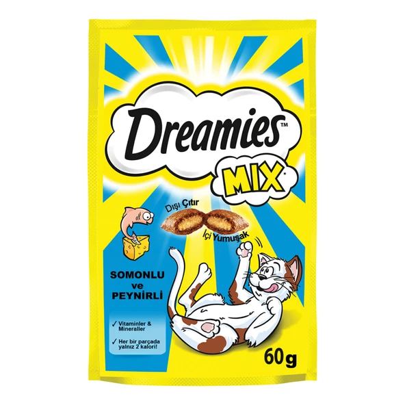 Dreamies Somonlu ve Peynirli Kedi Ödül Maması 60 G (7'li Paket) ürün görseli 1