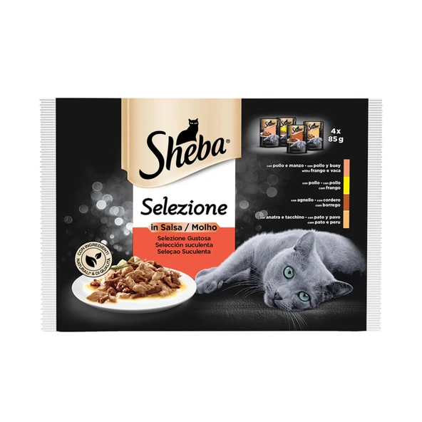 Sheba Etli Çeşitler 4'lü Paket 4x85 G (8'li Paket) ürün görseli 1