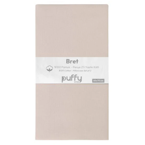 Puffy Bret Penye 2'li Yastık Kılıfı 50 x 70 Cm (4'li Paket) ürün görseli 1