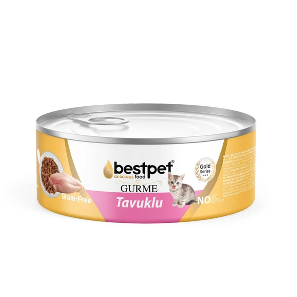 Bestpet Gurme Soslu Tavuklu Yavru Kedi Konservesi 85 G (7'li Paket) ürün görseli 1
