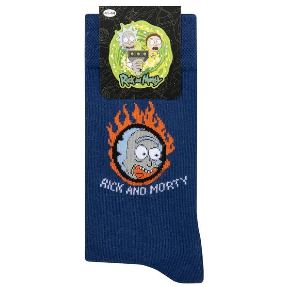 Rick And Morty Yetişkin Erkek Soket Çorap Siyah (6'li Paket) ürün görseli 1