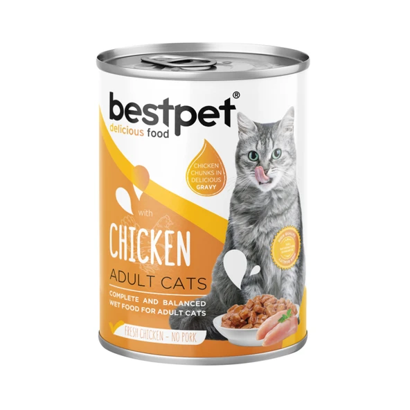 Bestpet Tavuk Etli Kedi Konservesi 400 G (8'li Paket) ürün görseli 1