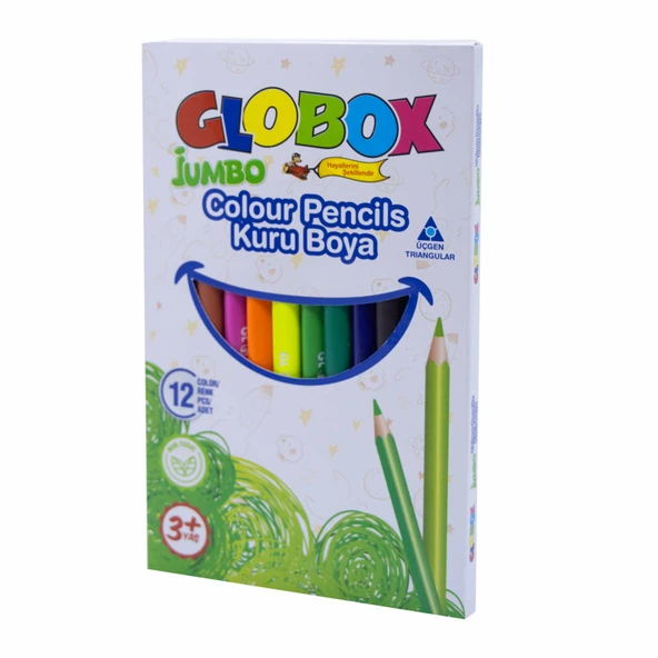 Globox Jumbo Kuru Boya 12'li (8'li Paket) ürün görseli 1