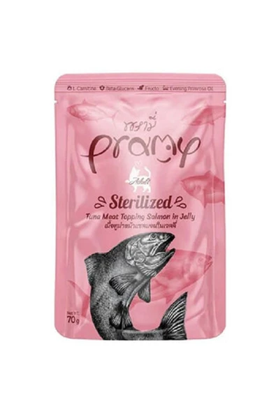 Pramy Kısır Kedi Maması Somonlu Ve Ton Balıklı 70G ürün görseli 1