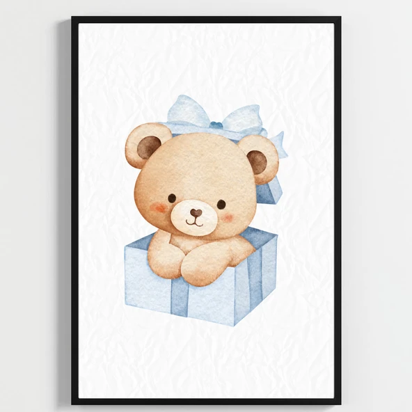 "Besay Hoş Geldin Bebek | ""It'S A Boy"" Temalı Çocuk Odası Dekorasyonu | Yeni Doğan Hediyesi Sulu Boya Poster | 3'Lü Set A3 Çe ürün görseli 1